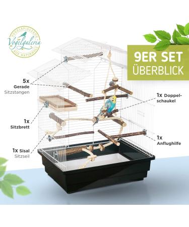 9-Piece Bird Cage Accessory Set for Budgies & Small Birds | Ideal for Species-Appropriate Care - Buy Online on GoSupps.com