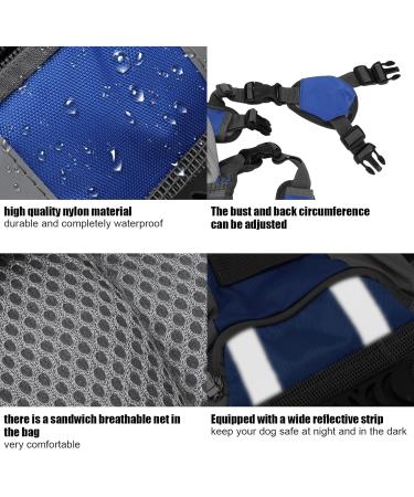 Pssopp Dog Saddle Bags - Nylon Hound Travel & Camping Backpack with Reflective Features - Breathable Dog Backpack with Pocket (Small) - Buy Online on GoSupps.com