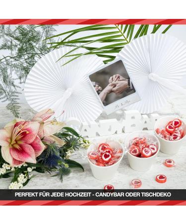 Rocks heart sweets sweet red white as sweet table decoration at wedding baptism holy communion or Valentine s Day (500 GR) with red heart - Buy Online on GoSupps.com