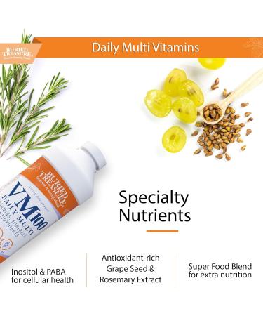 Buried Treasure VM100 Daily Multi - 32 Servings Liquid Vitamins & Minerals Supplement | International Shipping Available - Buy Online on GoSupps.com