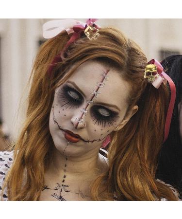 Lurrose 8pcs Skull Hair Ties - Halloween Punk Alloy Ponytail Holders for Women Girls - Buy Online on GoSupps.com