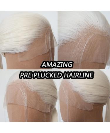 Platinum Blonde Synthetic Lace Front Wig for Black Women - Long Straight Heat Resistant Fiber Hair for Cosplay and Daily Wear - Buy Online on GoSupps.com