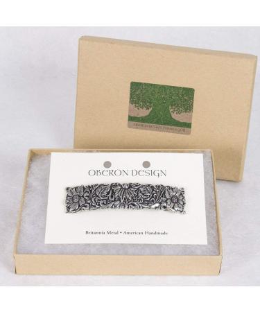 Wildflower Hair Clip - Hand Crafted Metal Barrette 70mm Clip, Made in USA by Oberon Design - Buy Online on GoSupps.com