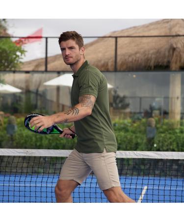 Buy Gaiaiger 3 Pack Men's Polo Shirts Breathable Slim Fit Casual Collars in Black Gray Green | Perfect for Golf & Everyday Wear - Buy Online on GoSupps.com