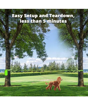 Dog Tensioning Cables for Camping Portable Reflective Overhead Trolley System for Dogs up to 136 kg | 15.2m/21.3m/30.5m | Ideal for Courtyards Parks & Outdoor Events - Buy Online on GoSupps.com