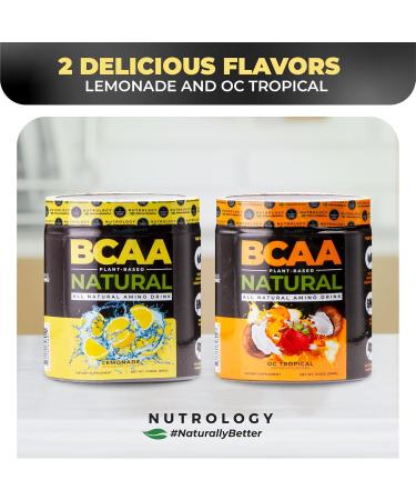 Nutrology BCAA Natural - Plant Based BCAA Powder Lemonade Flavor Optimized 2:1:1 Ratio Amino Acids Powder for Pre Workout & Post Workout Recovery Vegan Gluten-Free Non-GMO 30 Servings - Buy Online on GoSupps.com