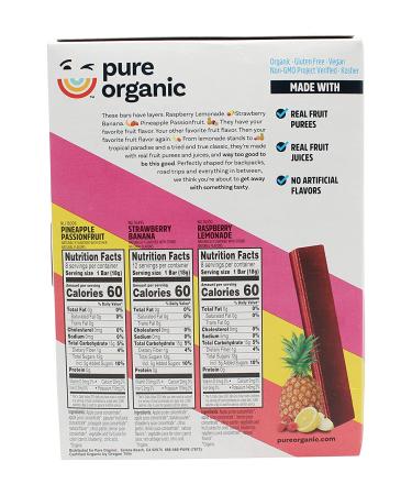 Pure Organic Layered Fruit Bars Variety Pack - 28 ct (Pack of 1) | Organic Snack Bars - Buy Online on GoSupps.com