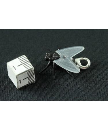 Miniblings Fly Charm Zipper Pull - Handmade Silver-Plated Insect Pendant for Fashion Jewelry & Bracelets - International Shipping Available - Buy Online on GoSupps.com