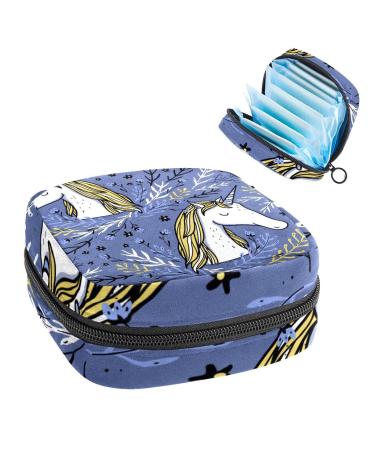 Women's bonds Storage pockets Stillpad Halter unicorn pattern Portable period kit pocket feminine product bag for women girls color2