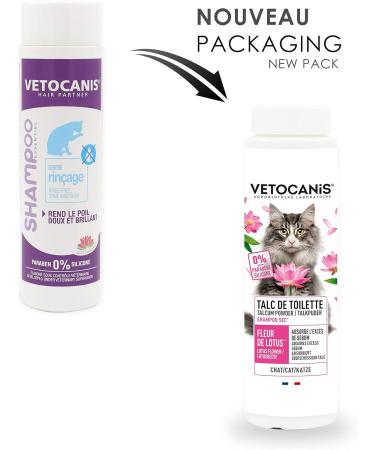 Vetocanis Strong Absorbency No Rinse Dry Powder Shampoo for Cats Light Scent 0.15 kg cat shampoo - Buy Online on GoSupps.com
