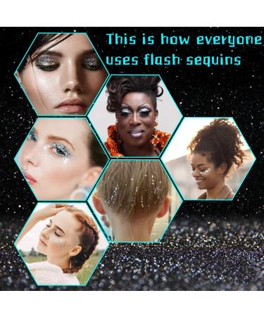 Shop Premium Body Glitter Gel for Festivals | Sparkling Face & Hair Makeup | Chunky Mermaid Sequins - Buy Online on GoSupps.com