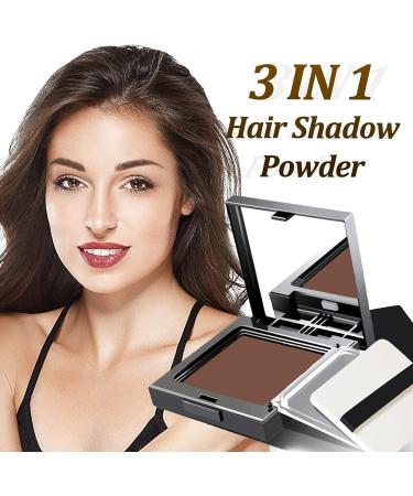 Instant Hairline Shadow Powder - Cover Grey Hair & Root Concealer - Long Lasting - Light Brown - Buy Online on GoSupps.com