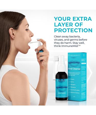 ImmuneMist Oral Cleanse - Iodine Throat Spray for Cold & Flu Relief - Oral Sore Throat Spray for Cough, Cleansing Against Bacteria, Germs, Viruses - Immune Support up to 250 Doses - Made in The USA - Buy Online on GoSupps.com