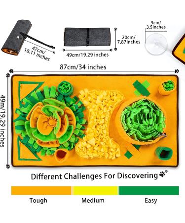 Interactive Snuffle Mat for Small to Medium Dogs, Puppies & Cats - Enrichment Toy for Boredom, Stimulation, and Stress Relief - Buy Online on GoSupps.com