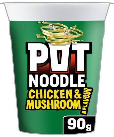 Pot Noodle Chicken & Mushroom vegetarian noodles Standard quick to make noodles 90 g - Buy Online on GoSupps.com