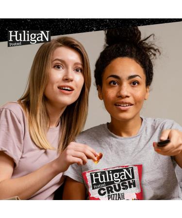 HuligaN Pretzel Crush Pizza Sauce Flavoured Ready to Eat Snack - 18 x 65g - Buy Online on GoSupps.com