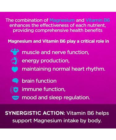 Amvilab Magnesium and Vitamin B6 - Helps Maintain Muscle Health - Supports Brain Health & Nerve Function - Helps Daily Vitality & Sleep Quality - Recovery Boost - Dietary Supplement - 100 Tablets - Buy Online on GoSupps.com
