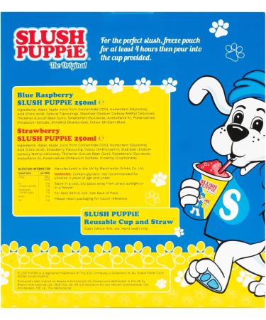Slush Puppie Gift Set - Cup & Duo Slush Puppy Pouches 1x SLUSH PUPPiE Blue Raspberry Pouch 1x SLUSH PUPPiE Strawberry Pouch SLUSH PUPPiE Branded Reusable Cup & Straw Slushy Christmas Gifts - Buy Online on GoSupps.com
