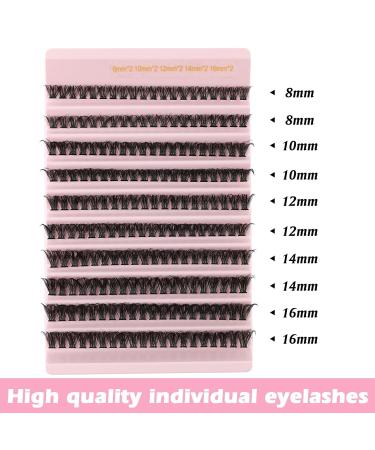 Poiuyoiu 50D Individual Eyelash Extensions Fluffy Cluster Lashes (8-16mm) | Reusable DIY Fake Eyelashes for Home Use - Buy Online on GoSupps.com