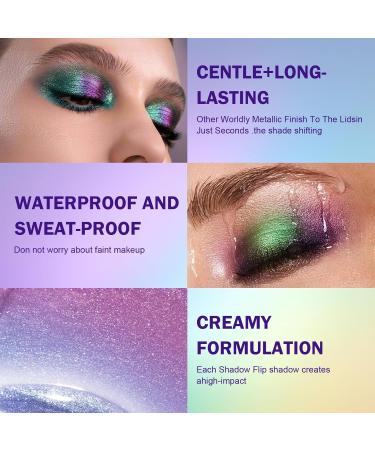 Jutqut Liquid Glitter Eyeshadow Liquid Glitter Eyeshadow Metallic Finish Waterproof Long Lasting with Highlighter Shimmer Eye Makeup Long Lasting - Buy Online on GoSupps.com
