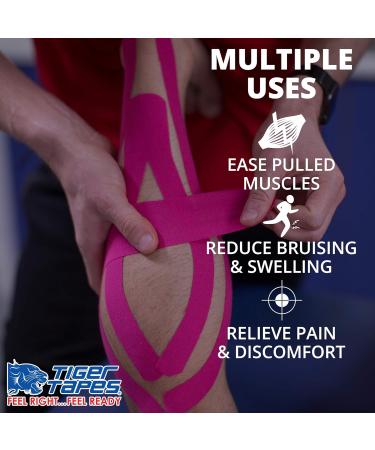 TIGERTAPES Kinesiology Tape - Professional Sport Injury Support - 20% Extra Free - Dark Brown 5cm x 6m - Buy Online on GoSupps.com