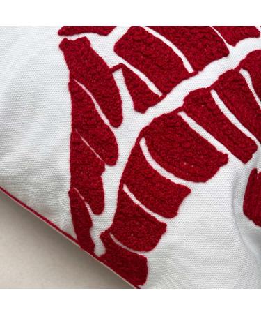 DECOPOW Embroidered Nautical Decor Pillow Cover - Red Seahorse Design | 18 Inches Canvas Pillow Cover for Nautical Style Decor - Buy Online on GoSupps.com