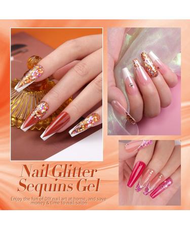 Buy BORN PRETTY Glitter Gel Nail Polish Kit - Sparkly Silver & Gold Soak Off UV Gel for Stunning Nail Art | International Shipping - Buy Online on GoSupps.com