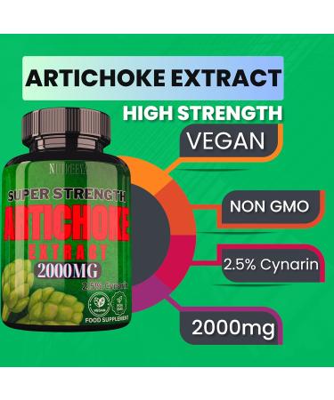 High Strength Artichoke 2000mg Strength 180 Vegan Tablets 20:1 Extract 2.5% Cynarin 3 Month Supply Potent Artichoke Supplement Non-GMO (180) 180 count (Pack of 1) - Buy Online on GoSupps.com