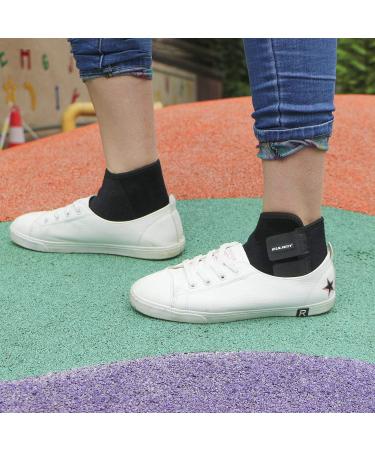 Breathable Eulant Ankle Bandages for Kids | Supportive Foot Bandage for Sports & Activities | Unisex Black - 1 Pair - Buy Online on GoSupps.com