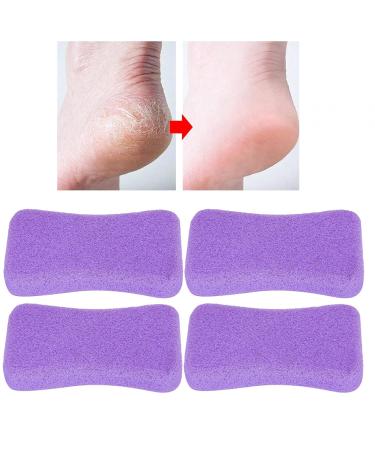 Feet Pumice Stone Set - 4 Pack Foot Care Scrubber for Callus Removal & Hard Skin - Purple Pedicure Essential - Buy Online on GoSupps.com