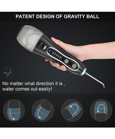 H2ofloss Portable Water Flosser | 5 Modes, 6 Jet Tips, Waterproof Teeth Cleaner - Rechargeable for Home & Travel | 300ml Reservoir - Buy Online on GoSupps.com