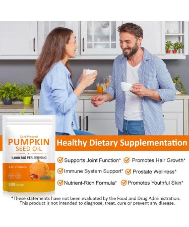 BTSE 2 Pack Pumpkin Seed Oil Cold Pressed Supports Hair Urinary 1000mg Per Serving 600 Softgels - Buy Online on GoSupps.com