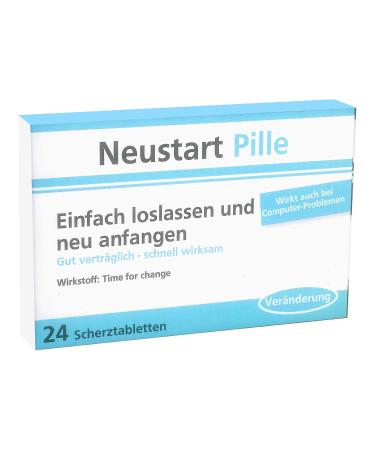 Trendimport Joke Tablets/Joke Dragees Restart Pill 24 Pieces (1 Pack) Turquoise