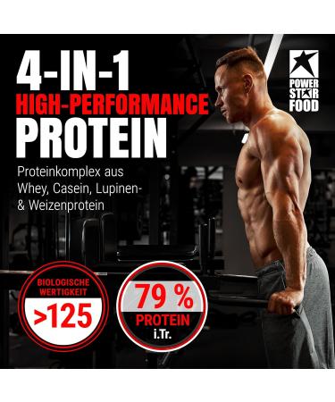 Powerstar Super Hi Pro 128 | 1kg Cherry Yoghurt Protein Powder | 79% Protein | Muscle Building Shake | Multi-Component Formula - Buy Online on GoSupps.com
