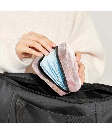 Rose Golden Marble Sanitary Napkin & Menstruation Cup Storage Bags | Portable Tampon Holder for Women & Teens | 1 Piece Multicolored Pocket - Buy Online on GoSupps.com