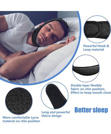 Adjustable Breathable Anti Snoring Chin Strap - Stop Snoring & Improve Sleep Quality - Snore Reducing Aid - Black - Buy Online on GoSupps.com