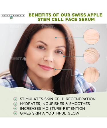 Buy Swiss Apple Stem Cell Serum - Anti-Aging Face Serum with Growth Factors Hyaluronic Acid & Aloe Vera for Plump Skin & Reduced Fine Lines - Buy Online on GoSupps.com