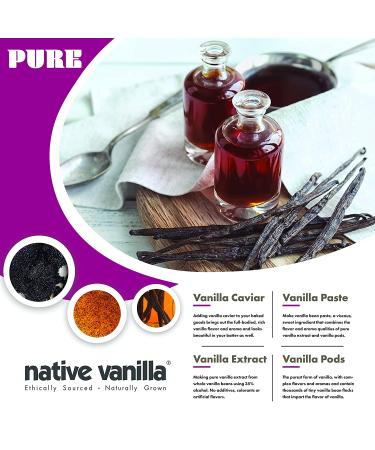 Native Vanilla Grade B Tahitian Vanilla Beans - 10 Premium Pods for Chefs & Baking | Homemade Extract Making | Tahitian Vanilla 10 Count - Buy Online on GoSupps.com