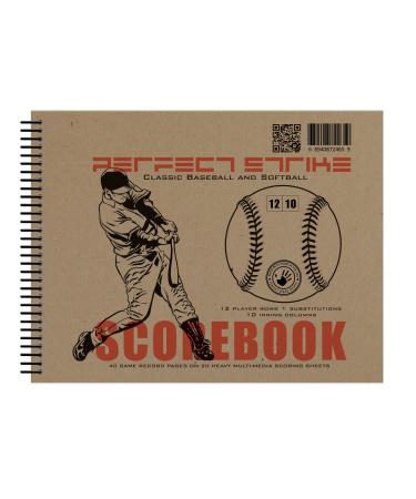 Perfect Strike Baseball Scorebook with Rules and Scoring Instructions : Heavy Duty Scorekeeping Book. Great for Baseball and Softball. 1