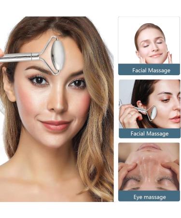 Stainless Steel Gua Sha & Facial Roller Massage Kit - 2 in 1 for Face Eyes & Body - Premium Skincare & Relaxation - Buy Online on GoSupps.com