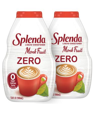 SPLENDA MONK FRUIT LIQUID, Zero Calorie Sweetener Drops, 3.38 Fl Oz Bottle (Pack of 2) 3.38 Fl Oz (Pack of 2) - Buy Online on GoSupps.com