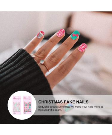 2 Christmas Nail Stickers Santa Fake Nail Christmas Fake Nails Fake Acrylic Nails Diy Fake Nails Christmas Nail Tips Kids Fake Nails Fake Nail Tips Child Abs Artificial - Buy Online on GoSupps.com