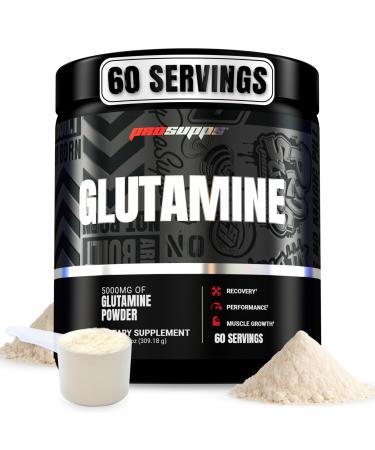 PROSUPPS Glutamine Powder for Men & Women - 5000mg L-Glutamine Workout Supplement for Muscle Recovery Immune Support & Gut Health - Zero Sugar & Carbs Gluten-Free - Unflavored 60 Serving