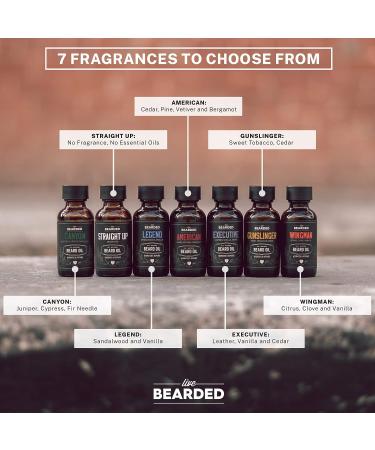Live Bearded Executive Beard Oil - 1 fl. oz. - Premium Beard Care with Jojoba Oil - Soothes Itch and Dry Skin - All-Natural Leather, Vanilla, Cedar Scent - Made in USA - Buy Online on GoSupps.com