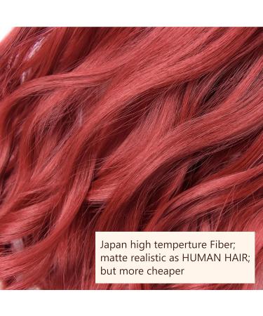 Curly Wavy Clip In Hair Extension Synthetic Matte Material 8 Pieces Clip In Hairpieces Fibre Set 24 Inch/60cm 140g Dark Red 24 Inch Dark Red - Buy Online on GoSupps.com