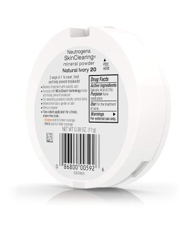 Neutrogena SkinClearing Mineral Powder - Natural Ivory 20 | Best for Clear Skin | Buy Online Internationally - Buy Online on GoSupps.com