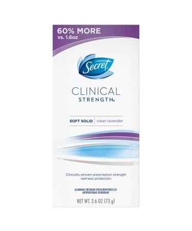 Secret Clinical Strength  Antiperspirant/Deodorant Soft Solid Clean Lavender 2.6 oz (73 g)