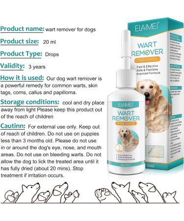 Dog Wart Remover Dog Wart Removal Treatment Dogs Skin Tag Remover Liquid Easily Eliminates Dog Warts & Skin Tag - Buy Online on GoSupps.com