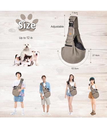 Cuby Dog & Cat Carrier Bag - Adjustable Straps Zip Pocket Small Dog Travel Bag (Gray Push Button Coffee Brown) - Buy Online on GoSupps.com