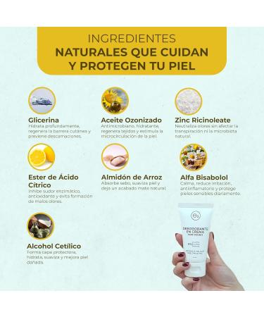 Ozono D'OR D odorant cr me 100 % naturel bio avec ozone neutralisant les bact ries sans aluminium ni parab nes sans parfum pour femme et homme peau sensible contr le des mauvaises odeurs 50 ml - Buy Online on GoSupps.com
